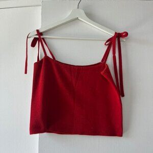 ARQ merino red liv tank size L